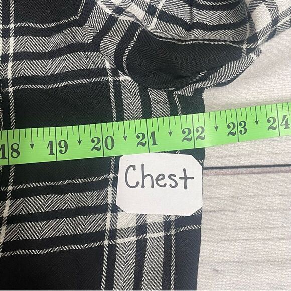 Rails Dylan Plaid Button Down Shirt  Onyx Ivory Women Size XS - Picture 10 of 11